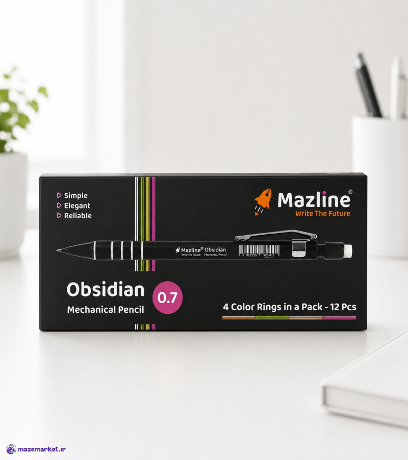 مداد نوکی 0.7 میلیمتری کربنی رابرایز جعبه 12 تایی