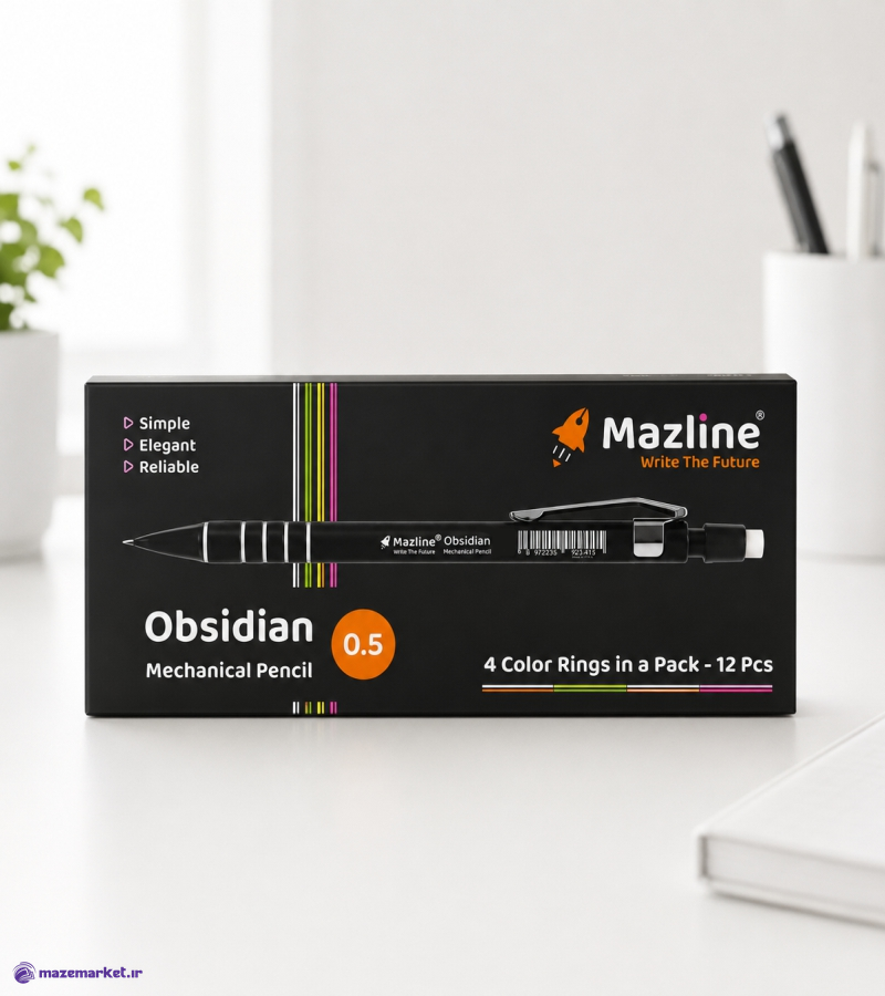 مداد نوکی 0.5 میلیمتری کربنی رابرایز جعبه 12 تایی
